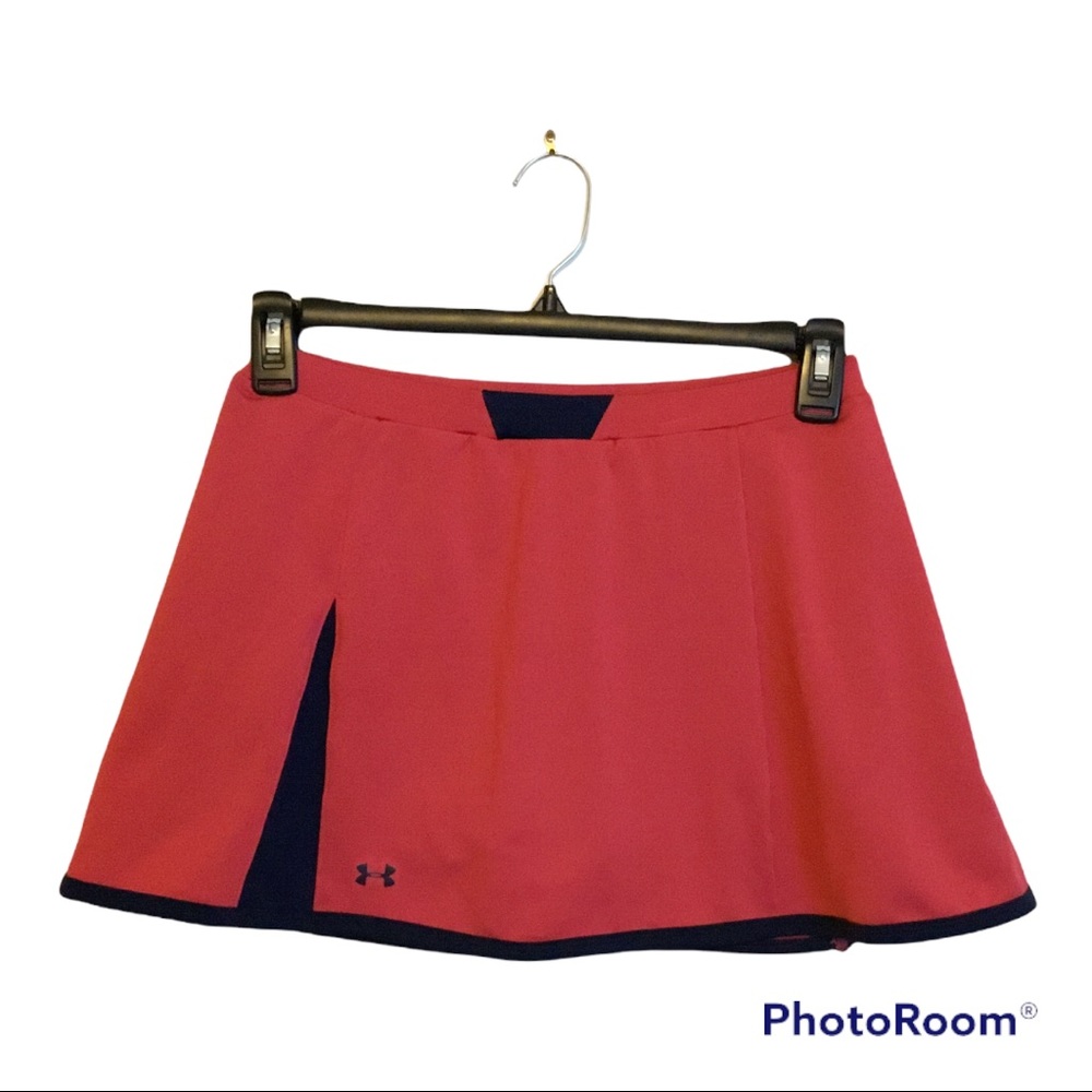 Under Armour Tennis Skirt Skort Coral Pink Blue Medium